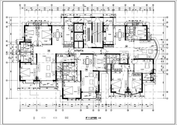 小高层办公楼建筑设计施工cad图纸，共十九张-图二