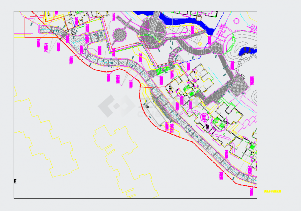 长沙住宅小区环境景观设计施工图CAD图纸-图二