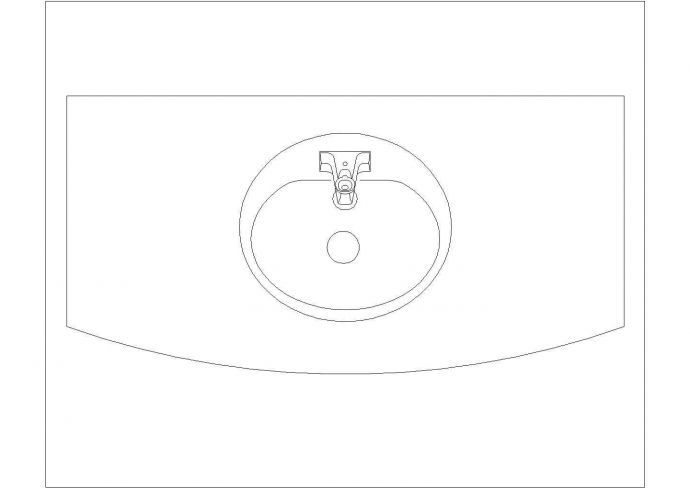 某洗手台平面CAD节点施工完整图纸_图1