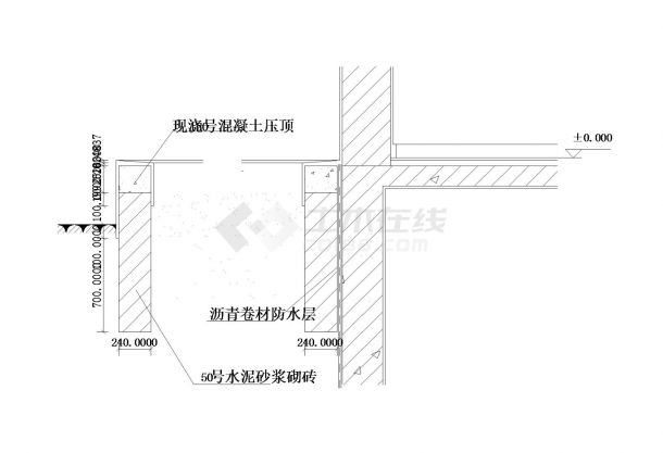 钢筋混凝土结构墙体节点设计图-图二
