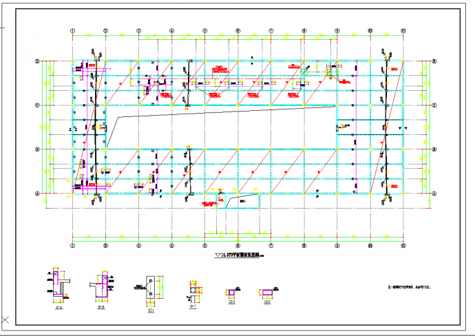 某地办公楼结构施工CAD图纸_图1