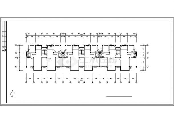 5+1阁楼层底商单元住宅楼水给排水施工图（长60.24米 宽15.66米 ）-图一