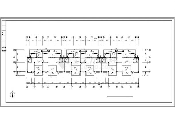 5+1阁楼层底商单元住宅楼水给排水施工图（长60.24米 宽15.66米 ）-图二
