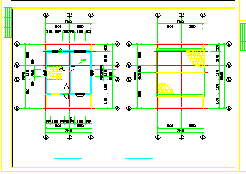 某乡村别墅施工建筑设计cad图纸