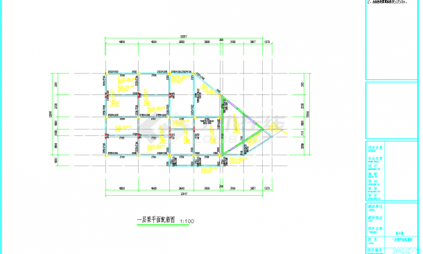 重庆学校综合楼人工挖孔桩基础施工图CAD图纸-图二