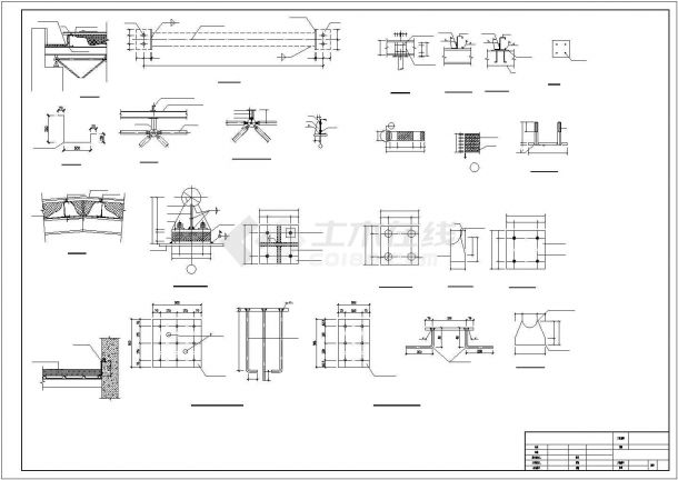 某经济区网架结构厂房设计施工CAD图纸-图一