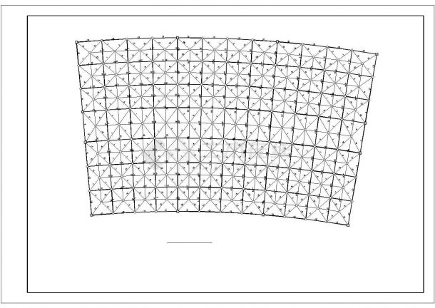 某经济区网架屋面结构设计施工CAD图纸-图一