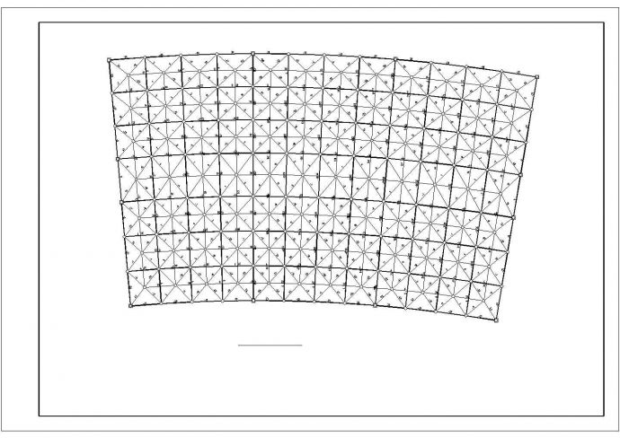 某经济区网架屋面结构设计施工CAD图纸_图1