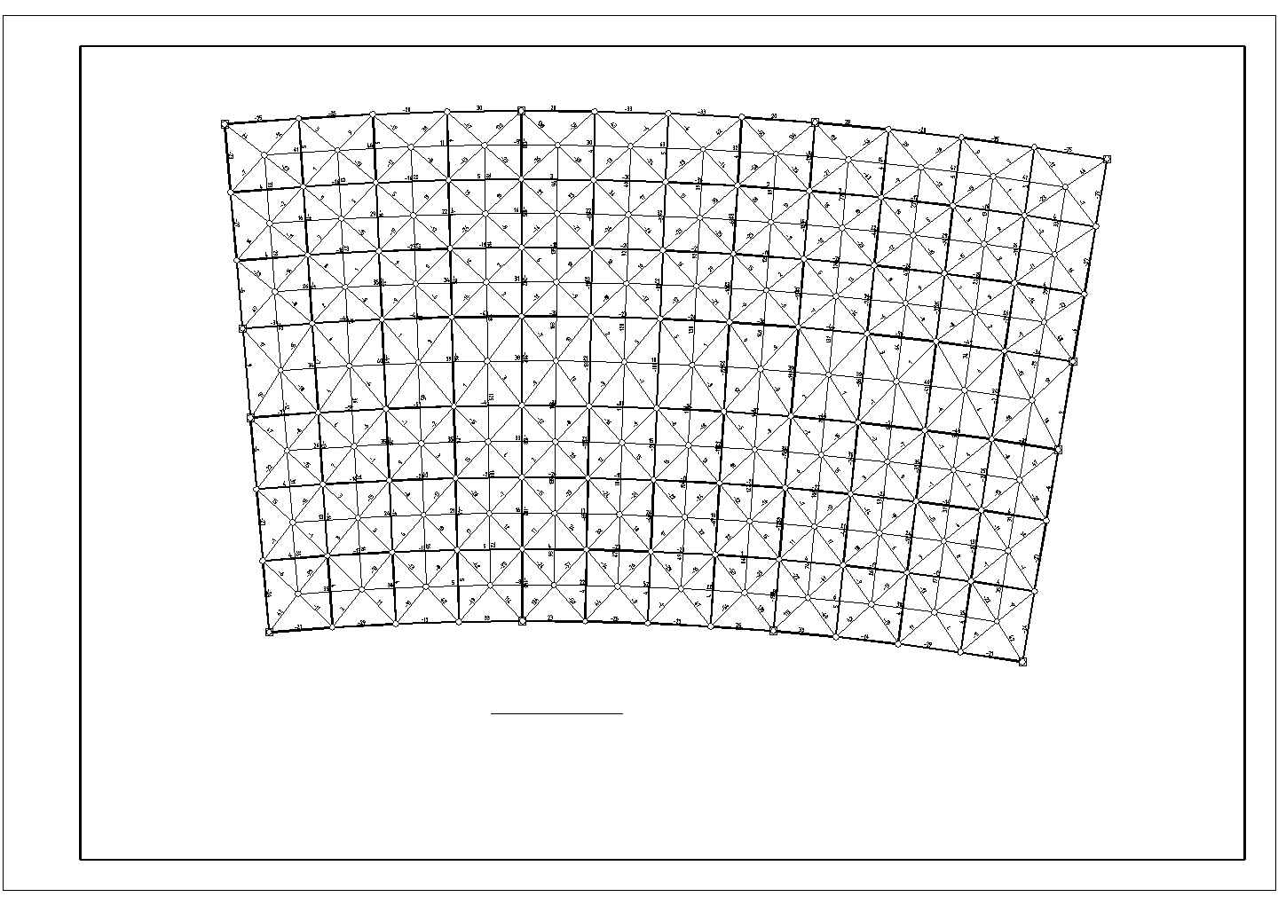 某经济区网架屋面结构设计施工CAD图纸
