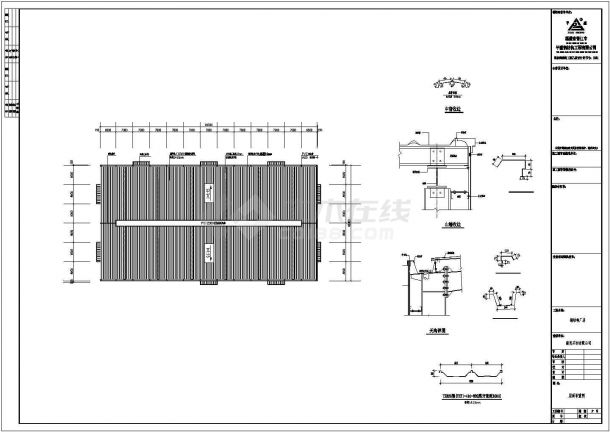 某工业区石材公司钢结构建筑设计施工CAD图纸-图一