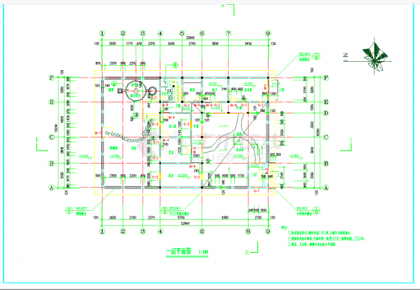 某地某新农村住宅建筑施工图CAD图纸-图一
