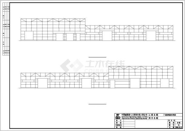 某工业区标致4S店钢结构工程设计施工CAD图纸-图一