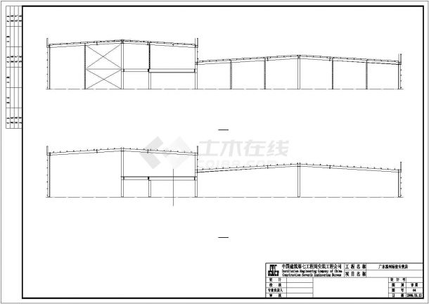 某工业区标致4S店钢结构工程设计施工CAD图纸-图二
