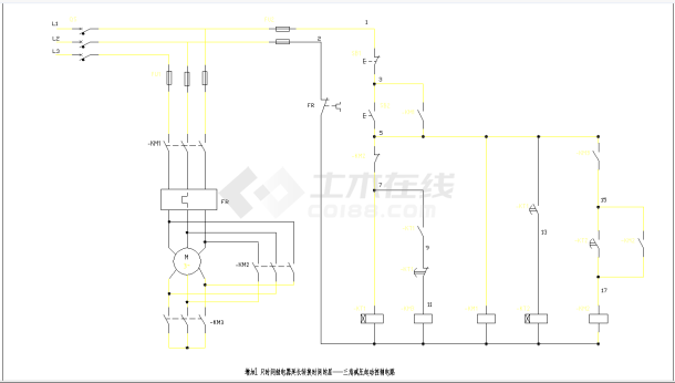 某地变频启动电路图CAD图纸-图一