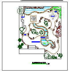 某私家庭园景观施工设计cad图纸_图1