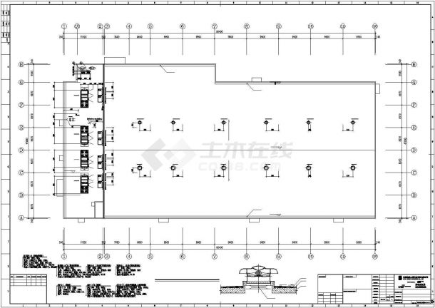 某工业区居民商场建筑暖通设计施工CAD图纸-图一