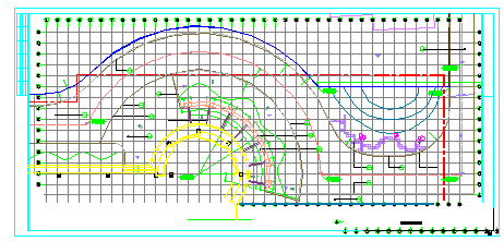 某公园景观平面布置设计cad图纸-图二