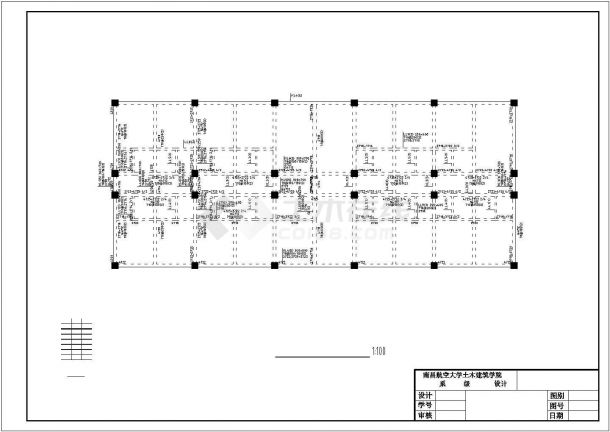 某工业区六层一字型框架结构宾馆建筑设计施工CAD图纸-图一