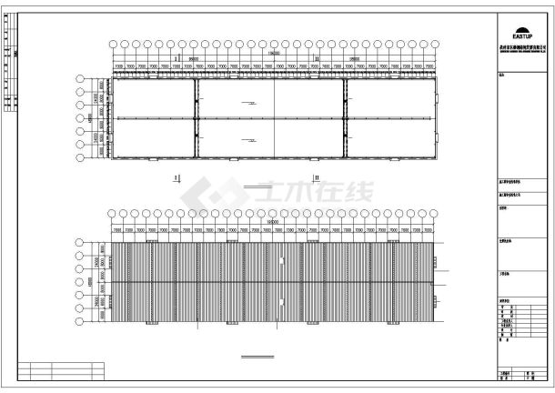 某工业区轻型房屋钢结构设计施工CAD图纸-图二