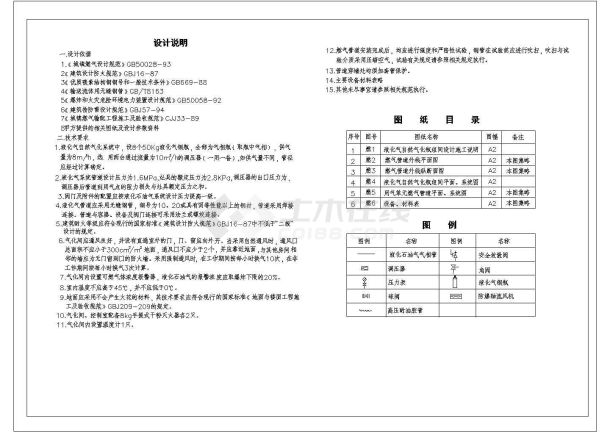 某液化气自然气化瓶组间设计及施工说明CAD详细构造图-图一