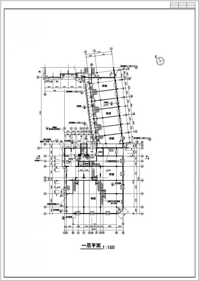 新疆35-41 7号楼底商私人住宅楼设计CAD详细建筑施工图_图1
