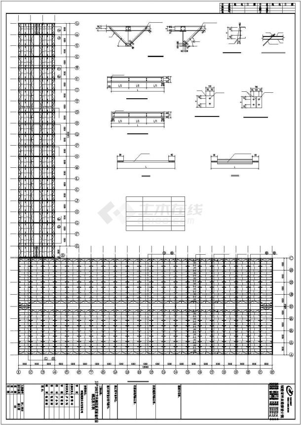 某工业区木业公司刨花板门式刚架结构车间设计施工CAD图纸-图二