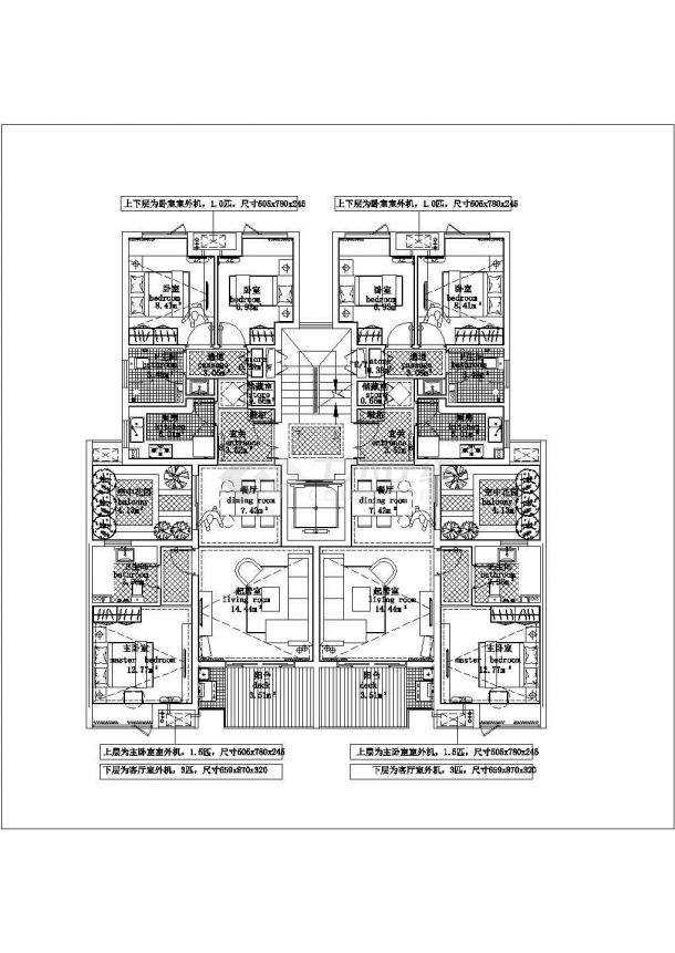 合肥市圣惠嘉园小区经典热门的平面户型设计CAD图纸（共29张）-图二