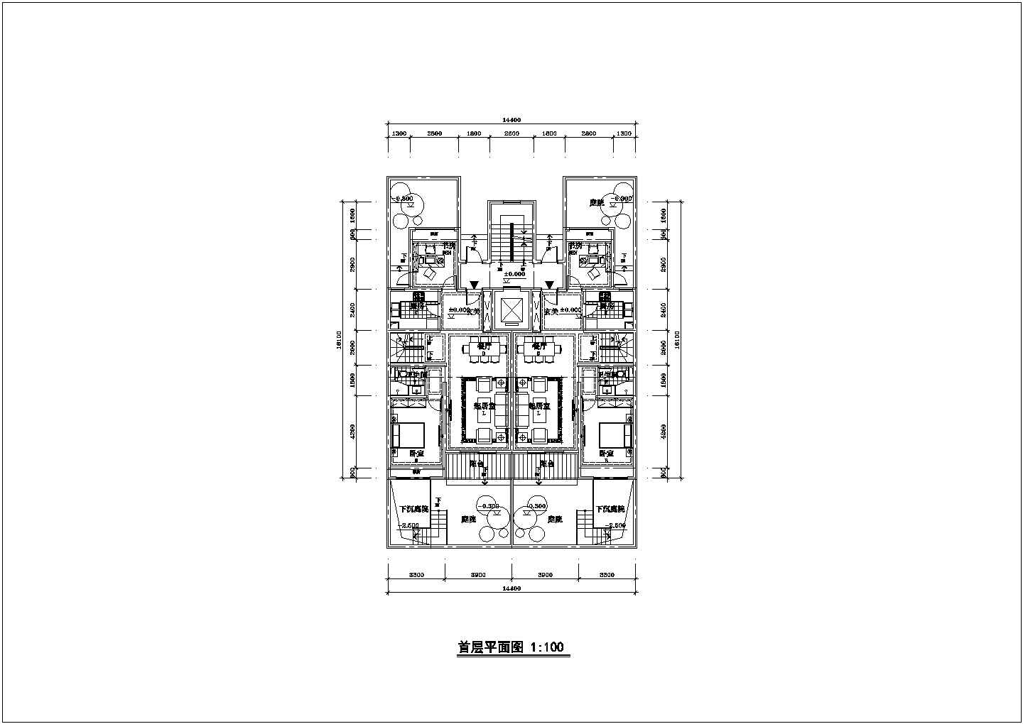 苏州市如梨园小区6层混合式住宅楼全套设计CAD图纸（含阁楼和地下层）