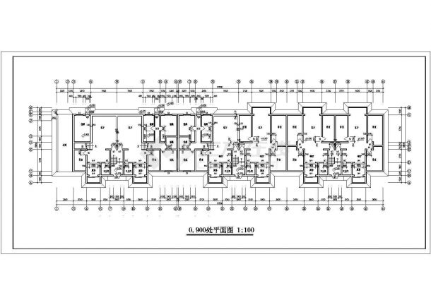 江苏0.9处平面布置底商私人住宅楼设计CAD详细建筑施工图-图一