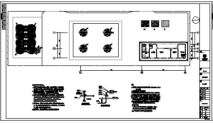 某机场航站区内地面加油站电气施工cad图(含电力配电，照明系统设计)