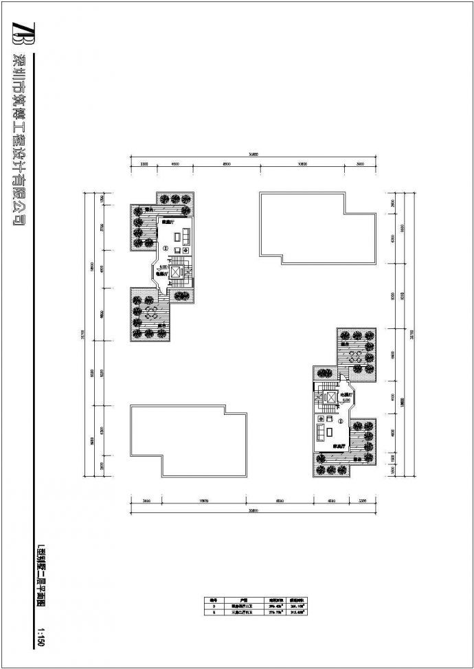 长春中和花园小区2层框混结构双拼式别墅平面设计CAD图纸（含地下1层）_图1