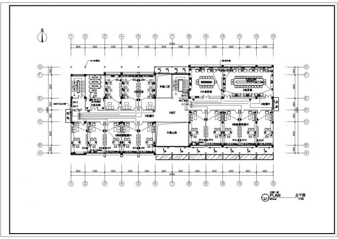 某三层办公楼建筑电气施工设计方案CAD图纸_图1