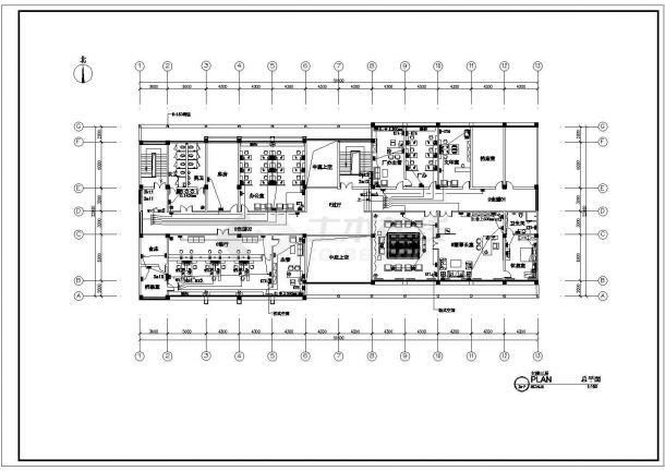 某三层办公楼建筑电气施工设计方案CAD图纸-图二