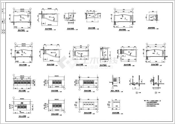 黑龙江96-97阳台放大底商私人住宅楼设计CAD详细建筑施工图-图二
