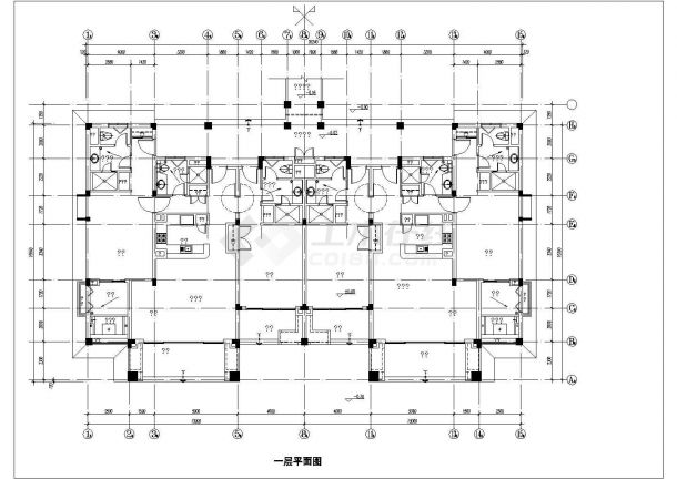 河南酒店式公寓建施底商私人住宅楼设计CAD详细建筑施工图-图一