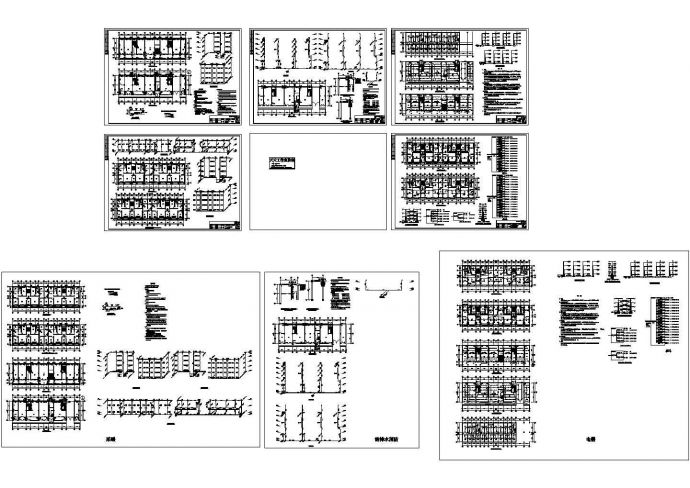 七层住宅楼电气系统设计施工cad图纸（含地下一层，共九张）_图1