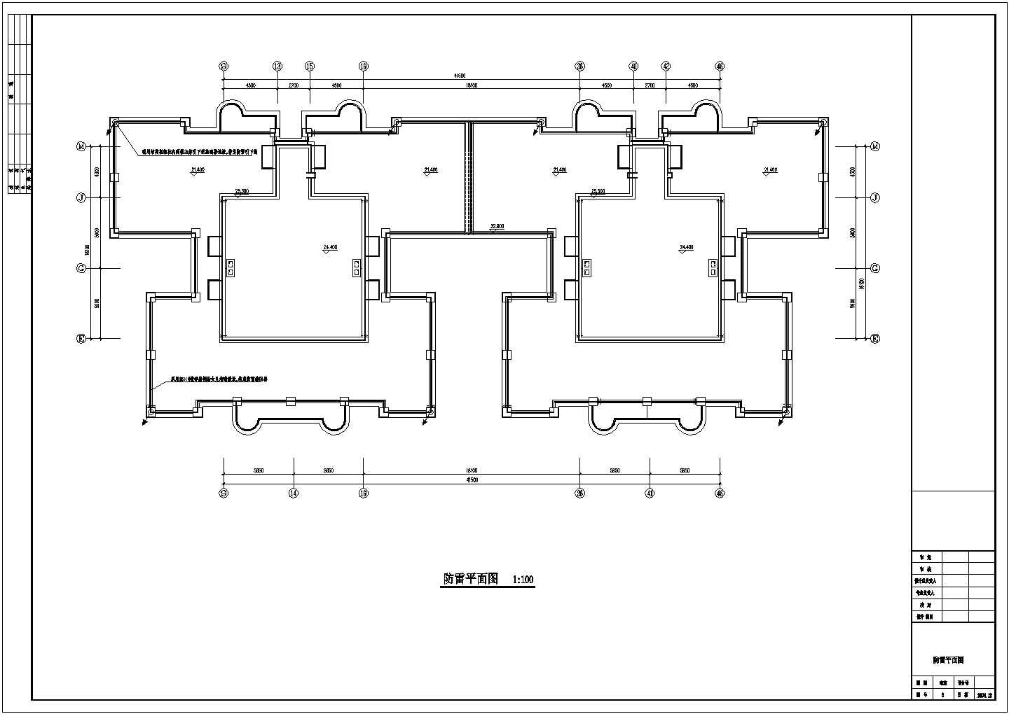 某多层住宅小区CAD电气设计构造图纸