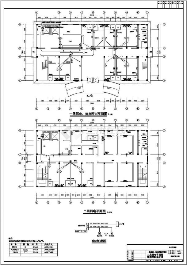 某广西县级中医医院电气CAD设计完整详细图纸-图一