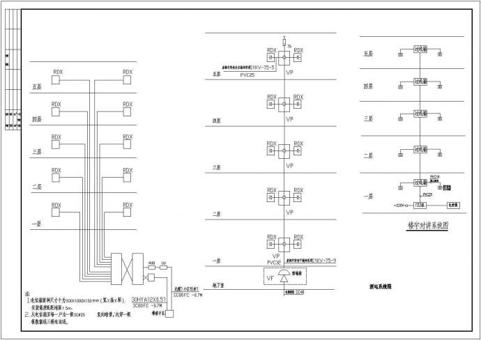 某住宅楼电气CAD节点平立面构造施工图_图1