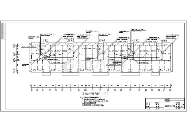 某七层住宅楼电气设计CAD施工详细图-图二