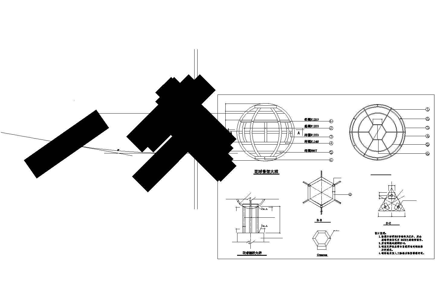 某花坛CAD设计详细完整构造合集