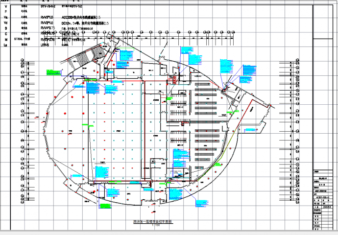 某地体育馆弱电路图CAD图纸_图1