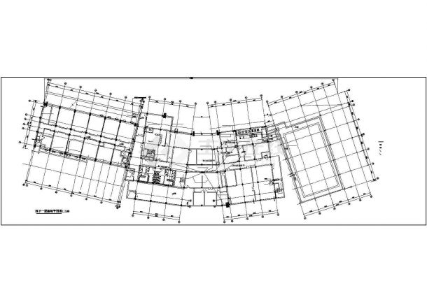某高档别墅小区会所地下一层电气工程设计CAD施工图-图一