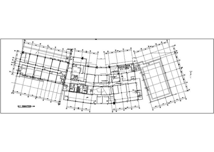 某高档别墅小区会所地下一层电气工程设计CAD施工图_图1