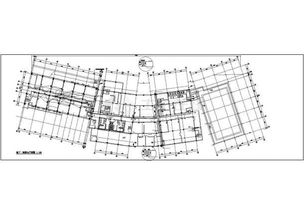 某高档别墅小区会所地下一层电气工程设计CAD施工图-图二