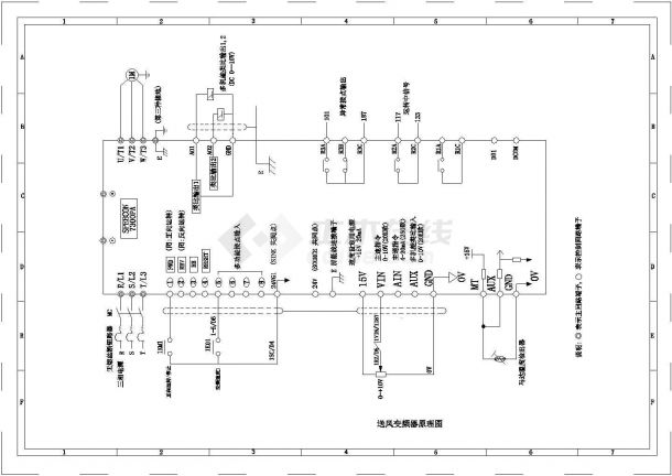 某送风变频器原理图CAD节点平面施工图纸-图一