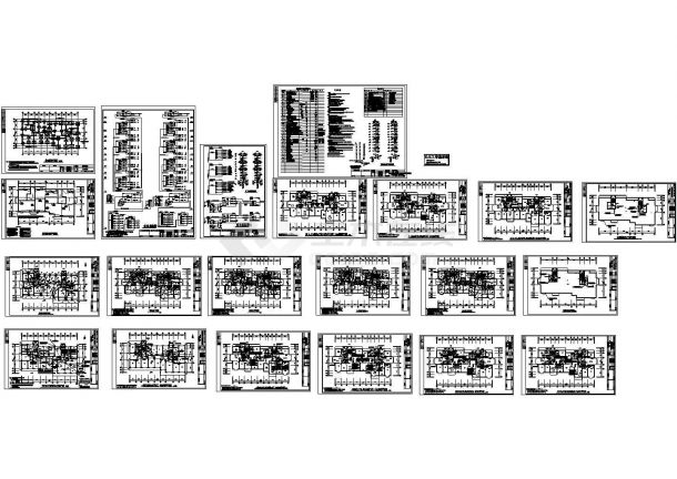 哈尔滨高层住宅楼电气系统设计施工cad图纸，共二十一张-图二