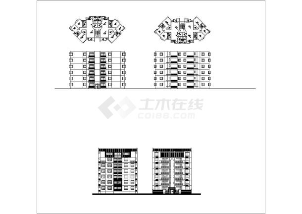 某住宅户型平面立面CAD设计节点图纸-图一