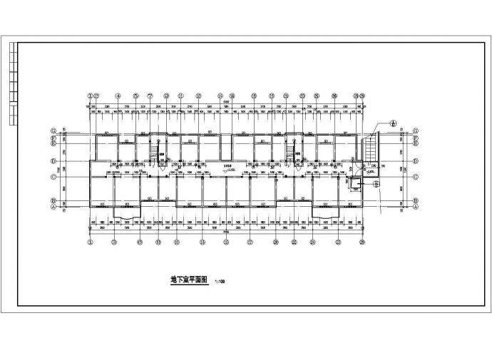 长沙西景花园小区5+1层砖混民居楼平面设计CAD图纸（含阁楼和地下室）_图1