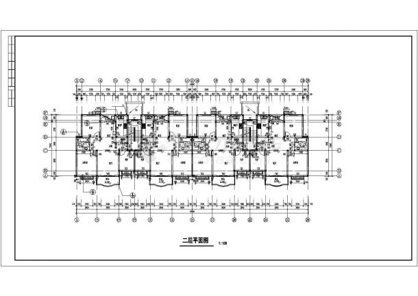 长沙西景花园小区5+1层砖混民居楼平面设计CAD图纸（含阁楼和地下室）-图二